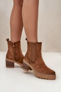 Botki Model Nevitas KE218 Dark Brown 