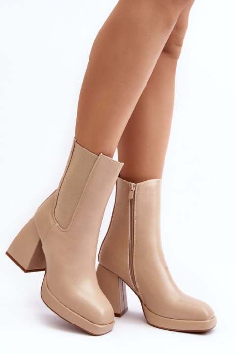 Botki Model Stelares 5892 Beige Botki Model Stelares 5892 Beige