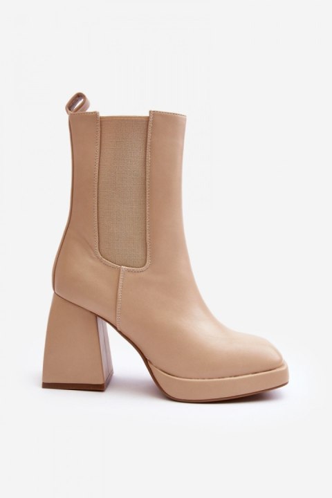 Botki Model Stelares 5892 Beige Botki Model Stelares 5892 Beige