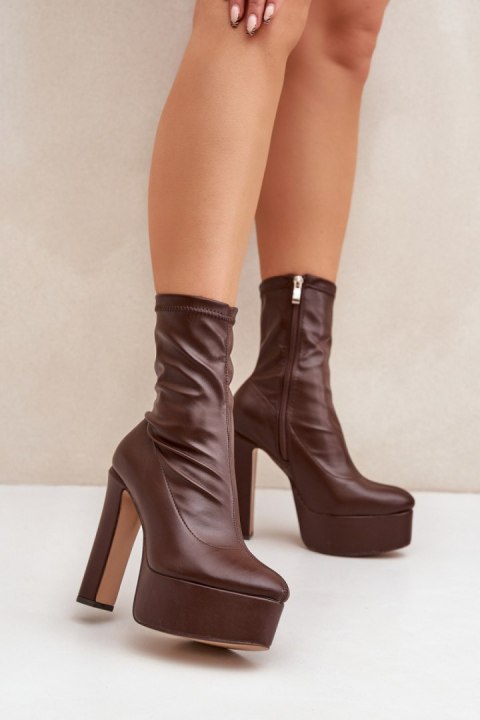 Botki Model Tennira C-243 Dark Brown Botki Model Tennira C-243 Dark Brown