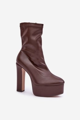 Botki Model Tennira C-243 Dark Brown 
