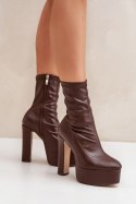 Botki Model Tennira C-243 Dark Brown 