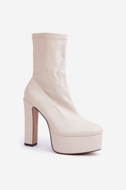 Botki Model Tennira C-243 Light Beige 