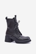 Botki Model Vinceza 66671 Black Skóra 