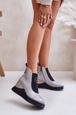 Botki Model Vinceza 66703 Grey Lakier 