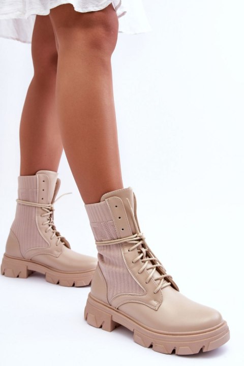 Botki Workery Model Marlissa A9513 Beige Botki Workery Model Marlissa A9513 Beige