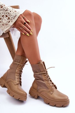 Botki Workery Model Marlissa A9513 Dark Beige 