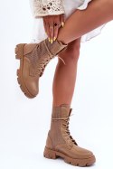 Botki Workery Model Marlissa A9513 Dark Beige 