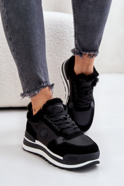 Sneakersy damskie skórzane Model Big Star OO274A216 Black Sneakersy damskie skórzane Model Big Star OO274A216 Black