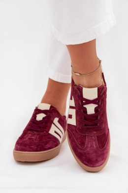 Sneakersy damskie skórzane Model Vinceza 79557 Bordo