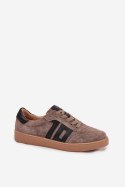 Sneakersy damskie skórzane Model Vinceza 79557 Dark Beige