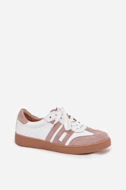 Sneakersy damskie skórzane Model Vinceza 79557 White/Beige