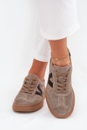 Sneakersy damskie skórzane Model Vinceza 79562 Dark Beige