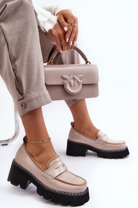 Mokasyny Model DA MR870-32 Beige 