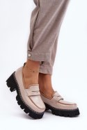 Mokasyny Model DA MR870-32 Beige 