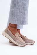 Mokasyny Model DA TW210 Beige 