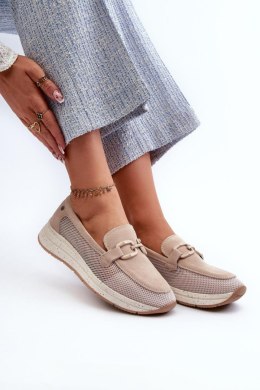 Mokasyny Model DA TW210 Beige 