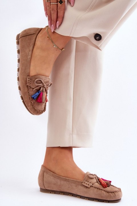 Mokasyny Model Dorine GS37 Dark Beige 