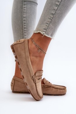 Mokasyny Model Glimris 24PB02-7673 Dark Beige 