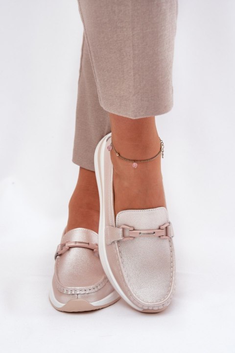 Mokasyny Model S.Barski GR51-598 Perła Pink 