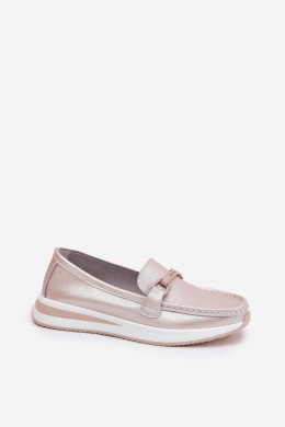 Mokasyny Model S.Barski GR51-598 Perła Pink 