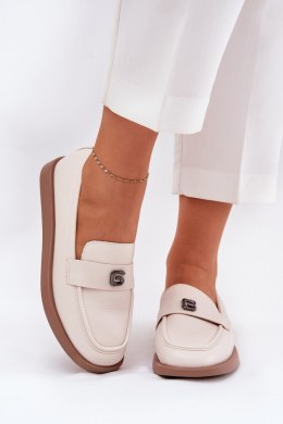 Mokasyny Model Vinceza 62208 Beige 