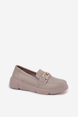 Mokasyny Model Vinceza 88007 Dark Beige 