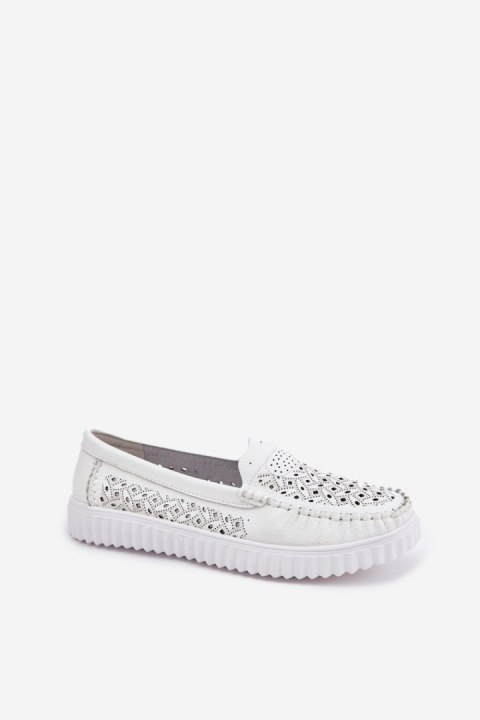 Mokasyny Model Vinceza 88028 White Mokasyny Model Vinceza 88028 White