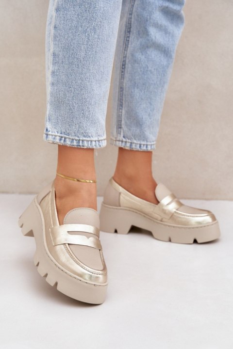 Mokasyny Model Zazoo 20191 Gold Mokasyny Model Zazoo 20191 Gold
