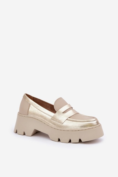 Mokasyny Model Zazoo 20191 Gold Mokasyny Model Zazoo 20191 Gold