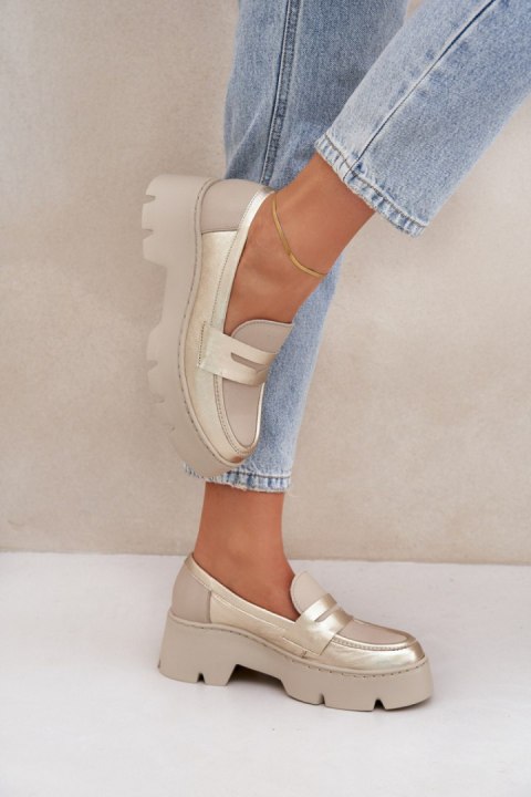 Mokasyny Model Zazoo 20191 Gold Mokasyny Model Zazoo 20191 Gold