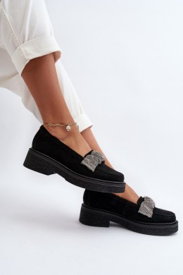 Mokasyny Model Zazoo 3419 Black Zamsz 