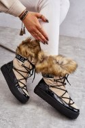 Śniegowce Model Santero HY821-63 Beige/Black 