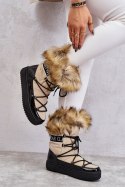 Śniegowce Model Santero HY821-63 Beige/Black 