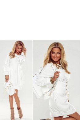 Sukienka damska dresowa Model CXP1226 White - By o la la