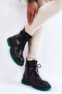 Botki Glany Model Trinah 22BT35-5079 Black_Green 