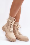 Botki Model Gentiana 8573A Beige 
