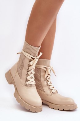 Botki Model Gentiana 8573A Beige 