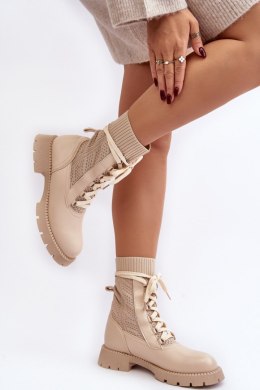 Botki Model Gentiana 8573A Beige 