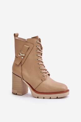 Botki Model Ivarisse ASA254-3 Beige 