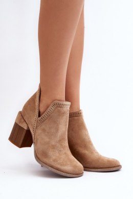 Botki Model Jolnima A5729-63 Beige 
