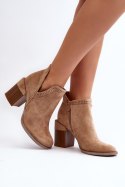 Botki Model Jolnima A5729-63 Beige 