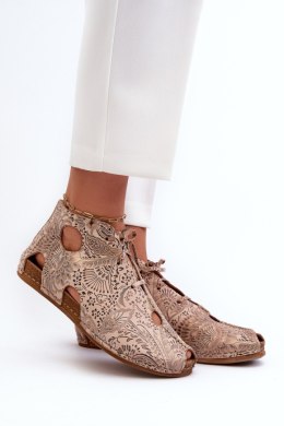 Botki Model Maciejka 03426-02 Beige 
