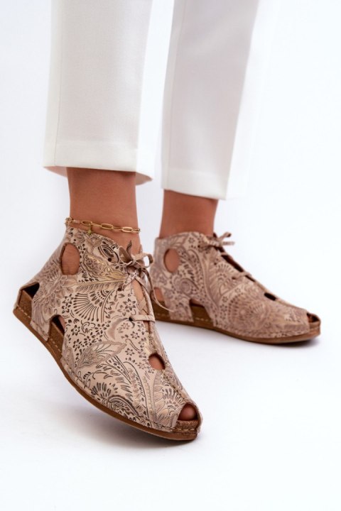 Botki Model Maciejka 03426-02 Beige Botki Model Maciejka 03426-02 Beige