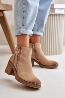 Botki Model Velarilla KE221 Beige 