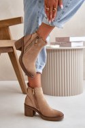 Botki Model Velarilla KE221 Beige 