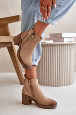 Botki Model Velarilla KE221 Beige 