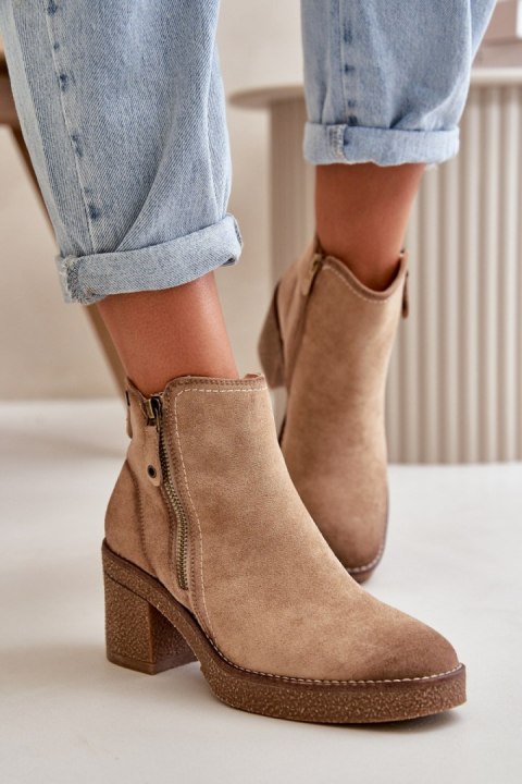 Botki Model Velarilla KE221 Beige Botki Model Velarilla KE221 Beige