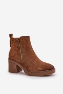 Botki Model Velarilla KE221 Brown 