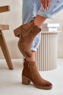 Botki Model Velarilla KE221 Brown 